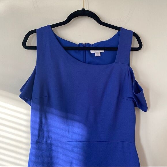 1. STATE Cold Shoulder Royal Purple Mini Dress - Picture 6 of 9